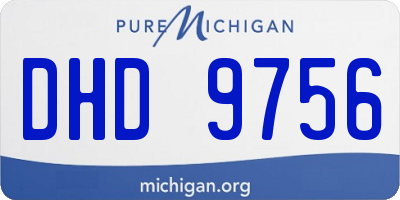 MI license plate DHD9756