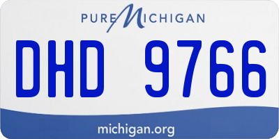 MI license plate DHD9766