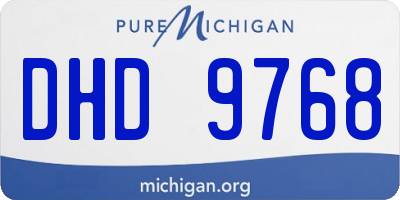 MI license plate DHD9768