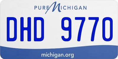 MI license plate DHD9770
