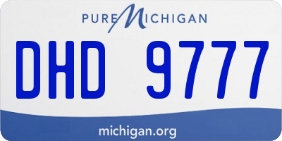 MI license plate DHD9777