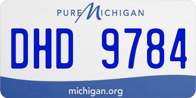 MI license plate DHD9784