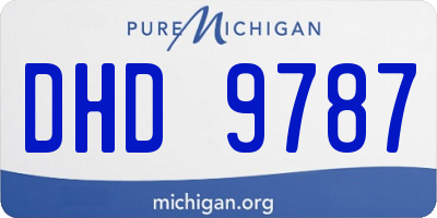 MI license plate DHD9787