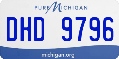 MI license plate DHD9796