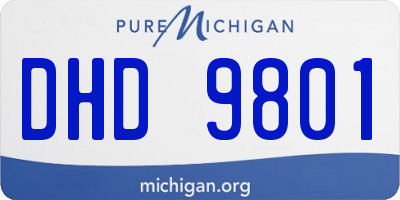 MI license plate DHD9801