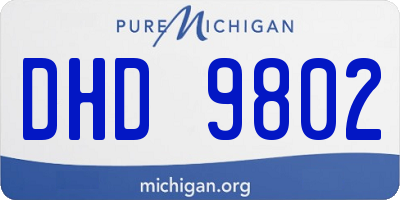MI license plate DHD9802