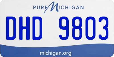 MI license plate DHD9803