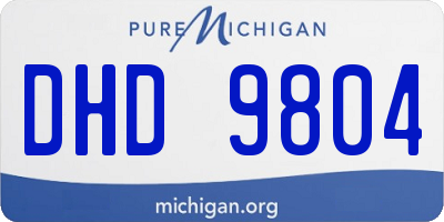 MI license plate DHD9804