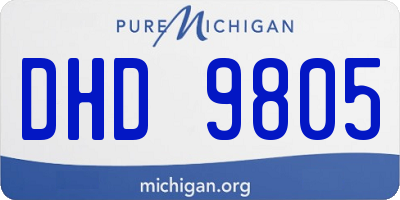 MI license plate DHD9805