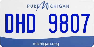 MI license plate DHD9807