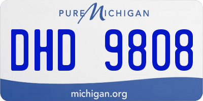 MI license plate DHD9808