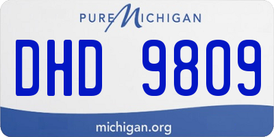 MI license plate DHD9809