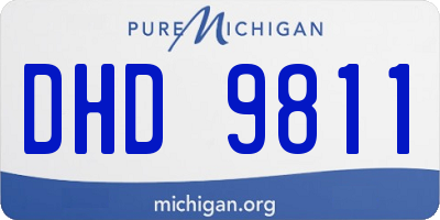 MI license plate DHD9811
