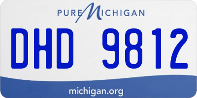 MI license plate DHD9812
