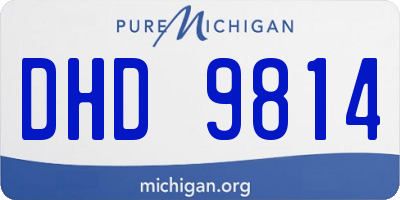 MI license plate DHD9814