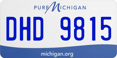 MI license plate DHD9815