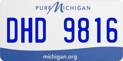 MI license plate DHD9816