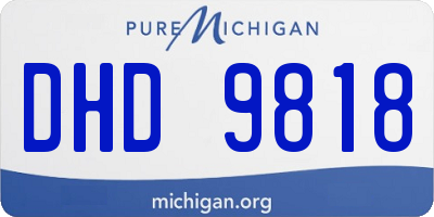 MI license plate DHD9818
