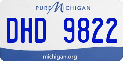 MI license plate DHD9822