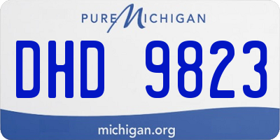 MI license plate DHD9823
