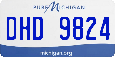 MI license plate DHD9824