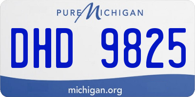 MI license plate DHD9825