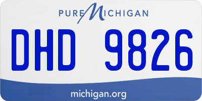 MI license plate DHD9826