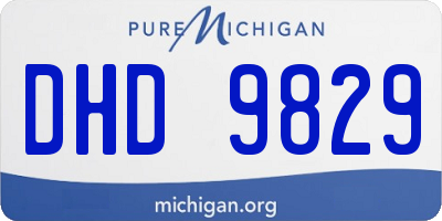 MI license plate DHD9829