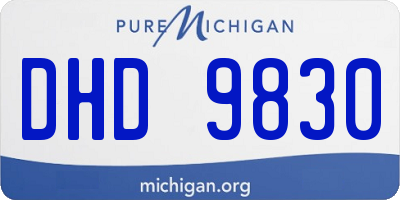 MI license plate DHD9830