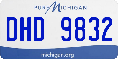MI license plate DHD9832