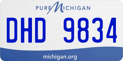MI license plate DHD9834