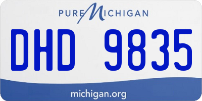 MI license plate DHD9835
