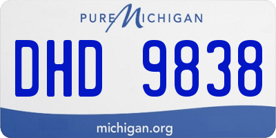MI license plate DHD9838