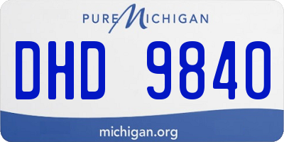 MI license plate DHD9840
