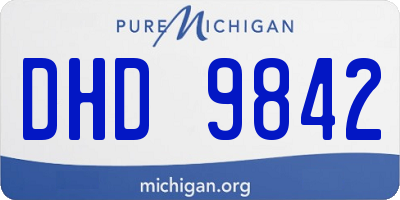 MI license plate DHD9842