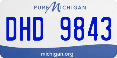 MI license plate DHD9843