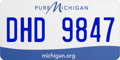 MI license plate DHD9847