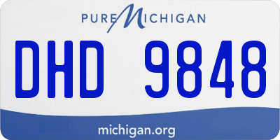 MI license plate DHD9848