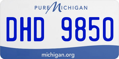 MI license plate DHD9850