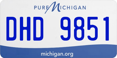 MI license plate DHD9851