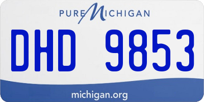 MI license plate DHD9853
