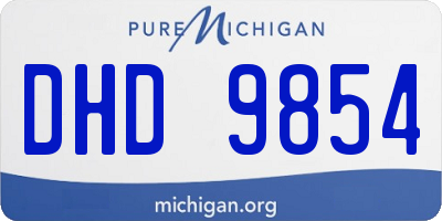 MI license plate DHD9854