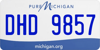 MI license plate DHD9857