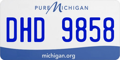 MI license plate DHD9858