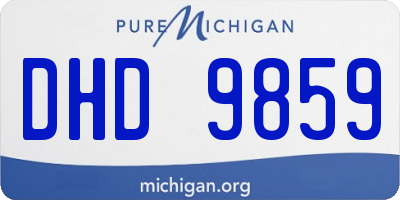 MI license plate DHD9859