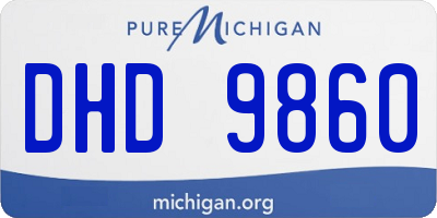 MI license plate DHD9860
