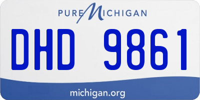 MI license plate DHD9861