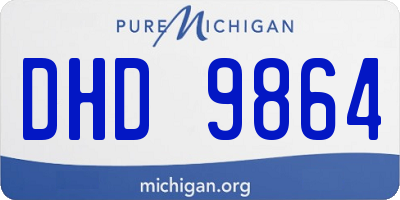MI license plate DHD9864