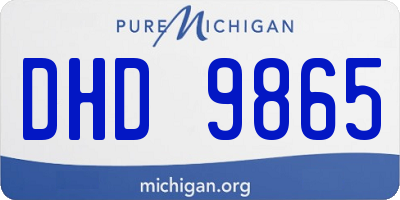 MI license plate DHD9865