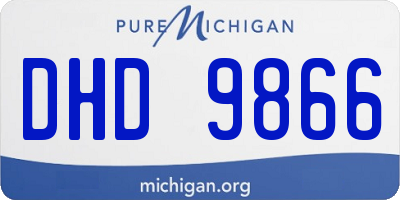 MI license plate DHD9866
